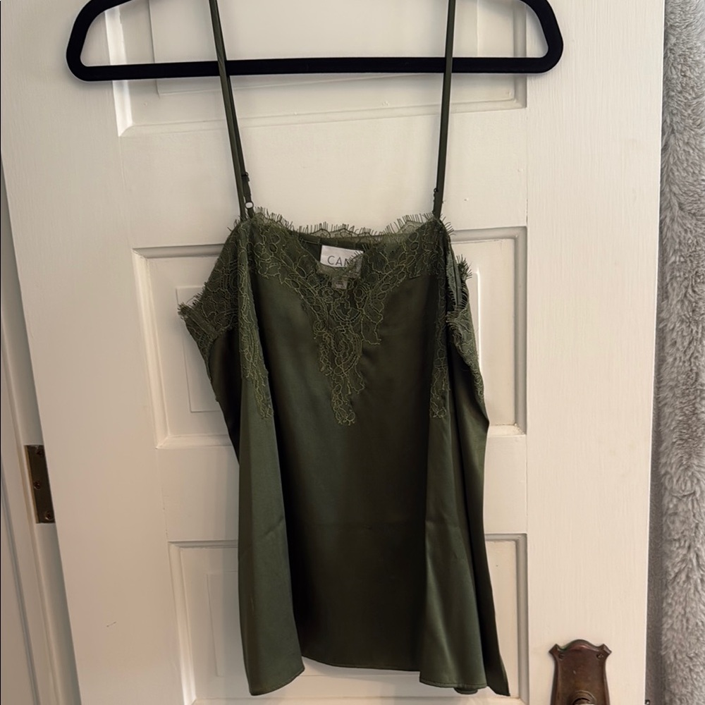 Cami NYC Asymmetrical Green Camisole